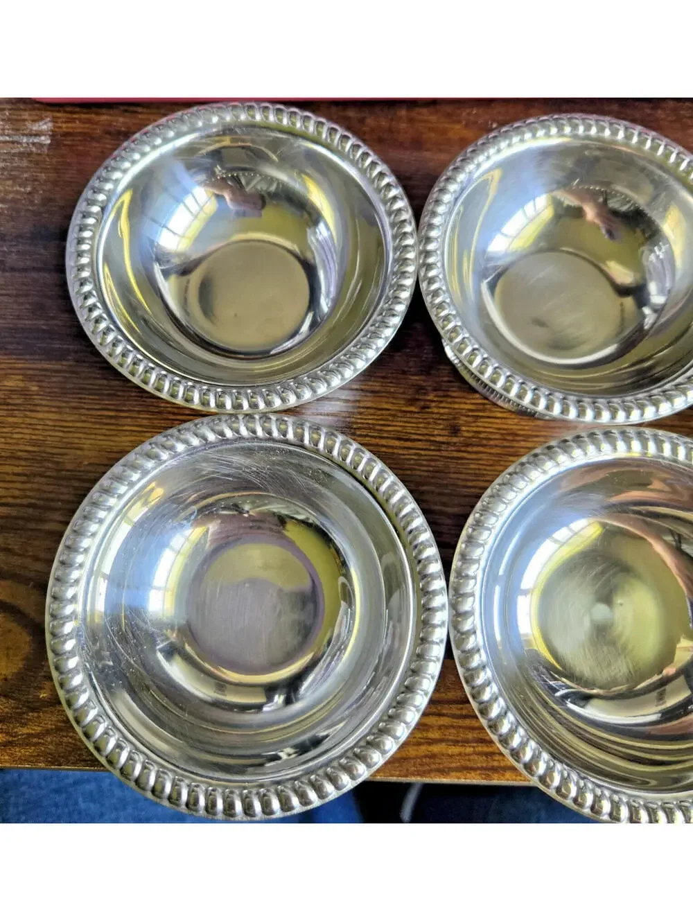 Vollrath 48003 3 1/2 oz Footed Sherbet Dish Stainless Steel Lot of 6 China